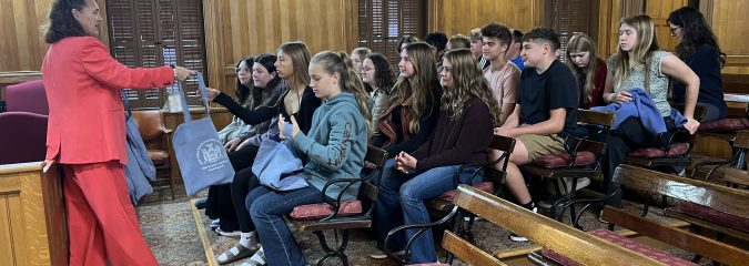 Courthouse Trip Helps Bring Novel to Life For 9th Graders