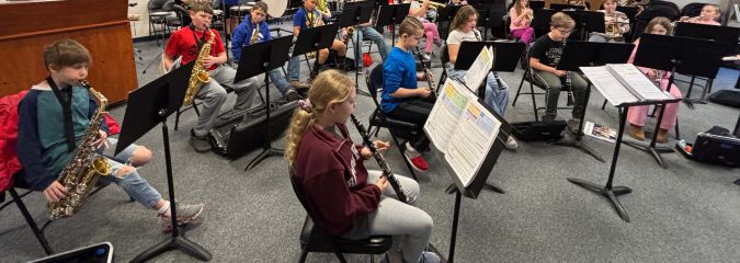 Fourth Graders Begin Full Band Practice