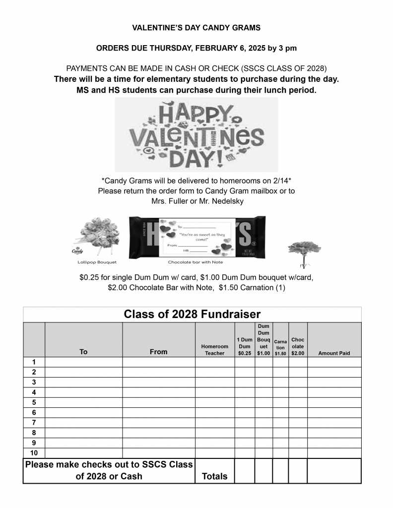 valentine's order form