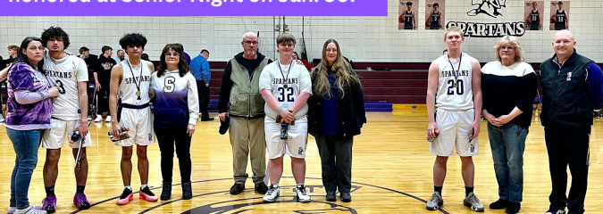 SSCS Honors Four on Boys Basketball Senior Night